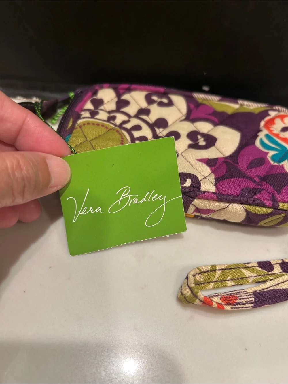 Vera Bradley quilted wristlet